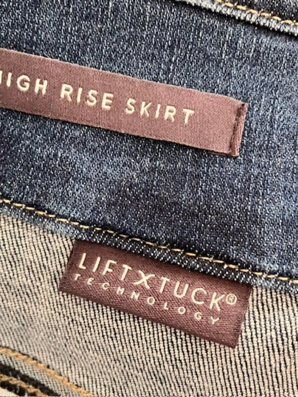 Women's denim skirt Lift X Tuck technology size 8 cottagecore casual stretch